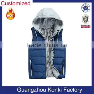 Wholesale Custom Winter Cheap Waistcoats Mens Padded Vest thumbnail-1
