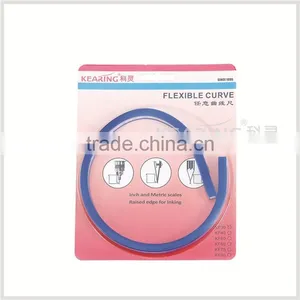 Kearing Brand Flexible Curve Ruler, 30cm & 12'' Length Flexible Ruler for Curve Line Drawing, Blue or Red Ruler Colour #KF30 thumbnail-1