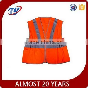 2017 High Visibility Security Orange Safety Vest Ansi Isea 107 2010 Wears thumbnail-1