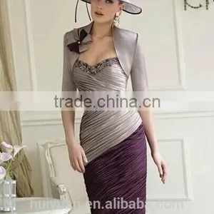 Elegant Knee Length Beaded Petite Mother of the Bride thumbnail-1