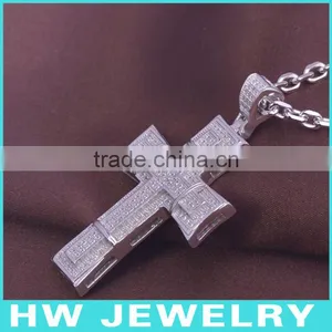 HWMCP1285 Micro Pave Setting Hip Hop Bling Bling Chain Necklace thumbnail-1