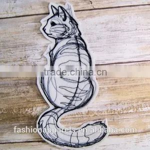 Custom High Quality Embroidered Cat Demon, Fox Demonpatch for Clothes Embroidery Patch Made in China Choose Size/color thumbnail-3