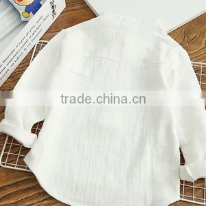 2-7 Years Wholesale 2017 New Girls Shirt Autumn Long Sleeve Fashion Cotton Linen Girls Blouses thumbnail-5