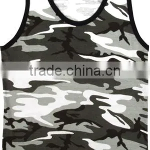 Custom Cotton Blend Wholesale Camo Tank Top thumbnail-4