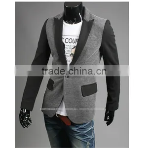 Fashion Korea Style Spring Casual One Button Slim Tuxedo Blazer thumbnail-2