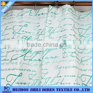 Custom British Letter Jacquard Hookless Shower Curtain for Hotel,Bath Room thumbnail-2
