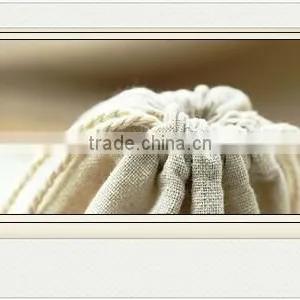 Wholesale Jute Cotton Small Drawstring Bags thumbnail-3
