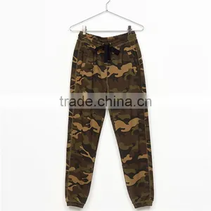 Joggers Camouflage Plush Womens Khaki Work Pants With Elastic Rope thumbnail-6