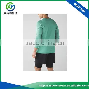 2017 Latest Design Mens Long Sleeve Dry Fit Anti-UV Gym t Shirt / Fishing Shirt / Compression Shirt thumbnail-3