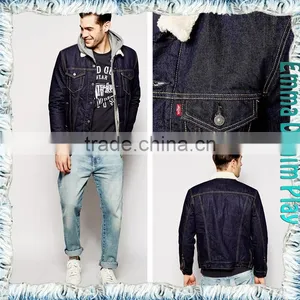 Casual MenS Spring/Autumn Hat Single-Breasted Lapel Indigo Jackets thumbnail-1
