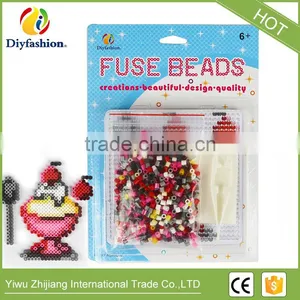 Diyfashion Educational Craft 5mm Mini Hama Perler Beads Set With Pegboard Iron Paper and Twezzer Fuse Beads Toys for Kids 18027 thumbnail-1