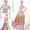 Graceful Tencel Rhinestone Printed Full Length Briesmaid Dresses thumbnail-1