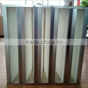 Industrial Filter Mini Pleated Media Mutiple H11 V-bank Hepa Filter thumbnail-3