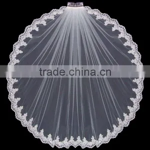 Latest Style Fashionable Beautiful Lace Bride Veils M078 thumbnail-1