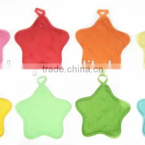 Orange Star Shape Pot Mitt Solid Color Cotton Potholder thumbnail-6