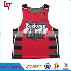 Knitted Mesh Lacrosse Jersey/new Style Promotional Lacrosse Uniform thumbnail-1