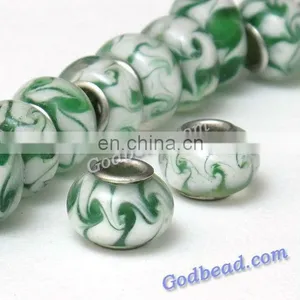 P502 Colourful Glass Bead Wholesale Handmade Murano Lampwork Glass European Beads Fit for Charm Bracelets thumbnail-1