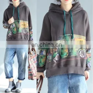 Fashion Hooded Sweater Winter Women Casual Short Sweatshirt Pullover Hoodies thumbnail-1