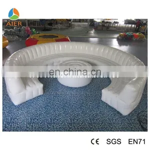 4m White Romantic Inflatable Furniture Cheap Inflatable Sofa With Table thumbnail-1