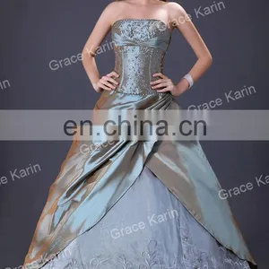 Sexy Grey Wedding Dress Bridal Gown Stock CL4522 thumbnail-4