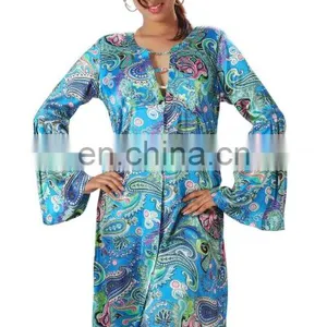 Satin Blend Scarf Bell Sleeve Kaftan thumbnail-1