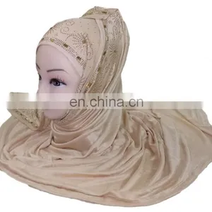 Caramel Beige Color Casual Party Wear Stoles Scarf Hijab 2017 / Party Wear Scarf Stoles Scarves (scarves Scarf Stoles Hijab) thumbnail-3
