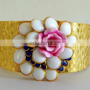 Wholesale Pachi Cuff Bracelet - Indo Western Style Pearl Cuff Bracelet - Party Wear Pachhi Cuff Bracelet 2015 thumbnail-1