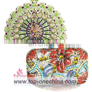 Crystal Rhinestone Handbag Evening Clutch Bag Handmade Women Bag Set thumbnail-1