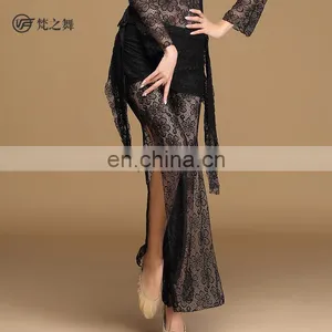 K-4050 Sexy Beautiful Lace Belly Dance Pant Trousers With Hip Scarf thumbnail-3