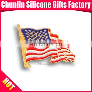 Country Flag Printed Metal Lapel Pin thumbnail-1