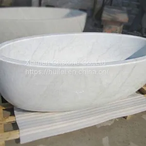Carrara White Marble Bathtub, Italy Carrara Marble Bathroom Tubs thumbnail-1