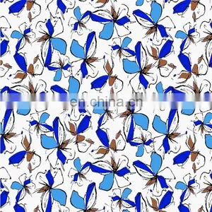 Custom 100% Polyester Printed Chiffon Fabric Design thumbnail-1