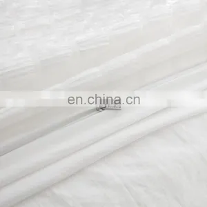 White Zipper Seersucker Microfibre Oversized Queen King Duvet Cover Set thumbnail-4