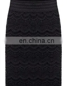 Ladies Lace Latest Pencil A- Line Skirt for Women Spring Summer 2020 thumbnail-5