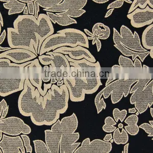 Flock on Flock Fabric for Sofa With Flower Pattern Elegant Dignity thumbnail-1