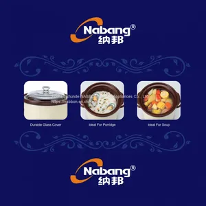 1.5L Multi Function Electric Slow Cooker With Ceramic Inner Pot & High Borosilicate Glass Lid thumbnail-5