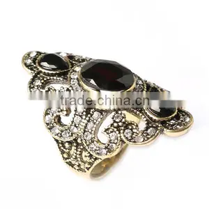 Classical Women Vintage Rhinestone Jewelry Ring thumbnail-1