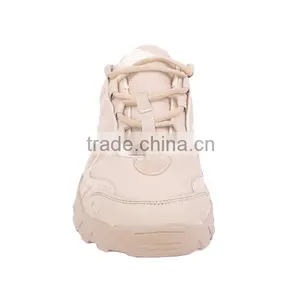 China Factory Lace up Safety Men Sport Shoes Cream Color Low Heel Sport Shoes thumbnail-3