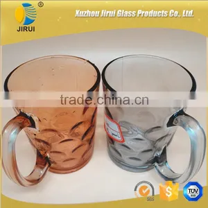 300ml Colourful Glass Cup With Handling for Drinking thumbnail-1
