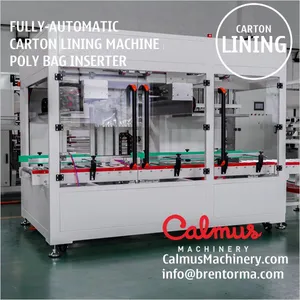 Carton Box Lining Machine Liner Placer Poly Bag Inserter thumbnail-5