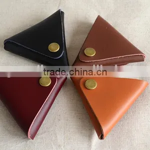 Guangzhou Wholesale Mini Convenient and Practical Genuine Leather Coin Holder Purse With Snap Button thumbnail-2