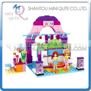 Mini Qute DIY Kawaii Pink Girls Dream Princess Dancing Stage Action Figure Plastic Building Block Brick Educational Toy NO.24506 thumbnail-1