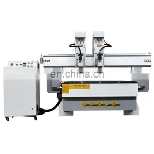 Two Independent Heads Wood Engraving CNC Router Dual Spindle Cnc thumbnail-5