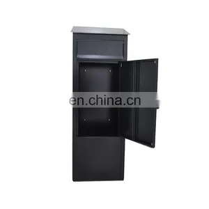 Custom Intelligent Integrated Metal Black Wall Mount Parcel Letter Mailing Mail Post Packaging Large Drop Box thumbnail-3