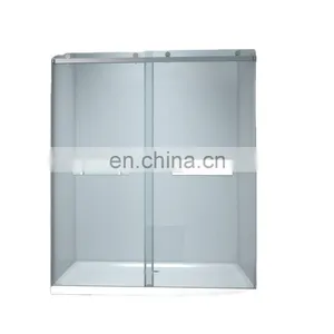 Customized Design Factory High Quality Cheap Bathroom Sliding Hardware Tempered Glass Door Shower Enclosure Manufacturers thumbnail-1