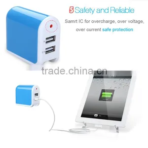 High Quality Portable Charger 2 Port Usb Wall Charger thumbnail-6