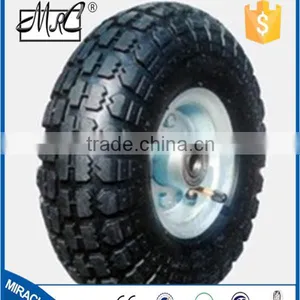 CHINA High Quality Double Wheels Wagon Wheel Small Rubber Wheelbarrow Wheel 4.10 / 3.50-4 thumbnail-1