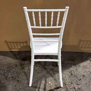 White Chiavari Wedding Chairs for Event Banquet Stackable Plastic Party Dining Chair thumbnail-5