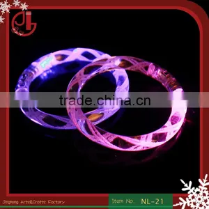 New Design Flash Light LED Bracelet Acrylic Bangles More Colors Fluorescent Bracelets For Party Bar Concert thumbnail-1