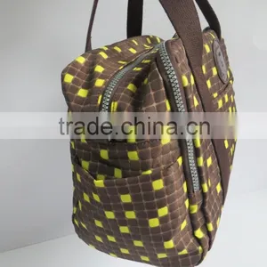 Large Size Lattice Fabric Lady Handbag Bag thumbnail-3
